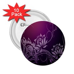 Purple Lotus 2.25  Buttons (10 pack) 