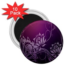 Purple Lotus 2 25  Magnets (10 Pack)  by Nexatart