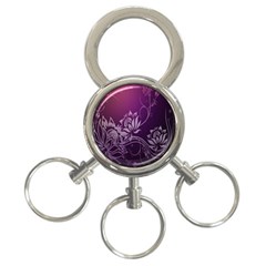 Purple Lotus 3-Ring Key Chains