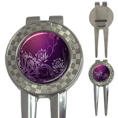 Purple Lotus 3-in-1 Golf Divots by Nexatart