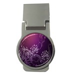 Purple Lotus Money Clips (Round)  Front