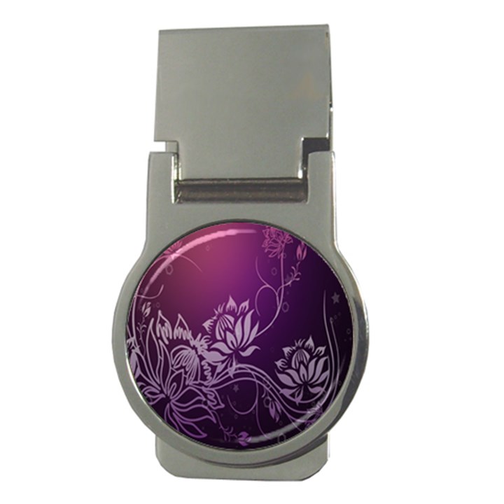 Purple Lotus Money Clips (Round) 