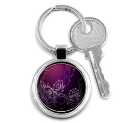 Purple Lotus Key Chains (Round) 