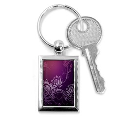 Purple Lotus Key Chains (Rectangle) 