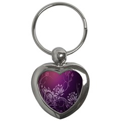 Purple Lotus Key Chains (heart)  by Nexatart