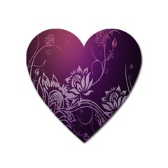 Purple Lotus Heart Magnet