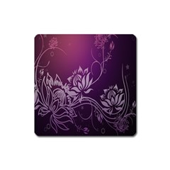 Purple Lotus Square Magnet