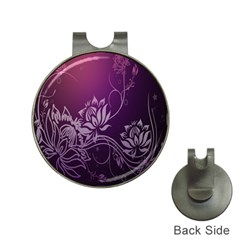 Purple Lotus Hat Clips with Golf Markers