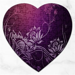 Purple Lotus Jigsaw Puzzle (Heart)