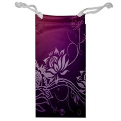 Purple Lotus Jewelry Bag by Nexatart