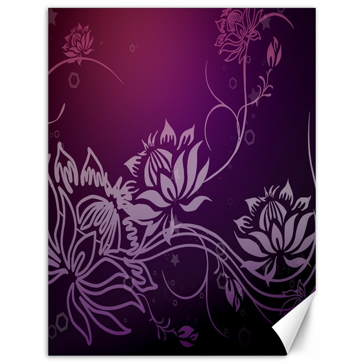 Purple Lotus Canvas 12  x 16  