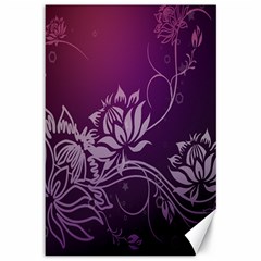 Purple Lotus Canvas 12  x 18  