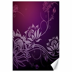 Purple Lotus Canvas 24  X 36  by Nexatart