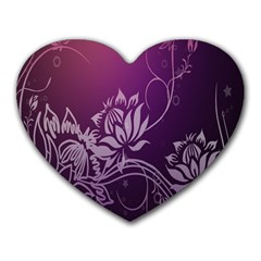 Purple Lotus Heart Mousepads