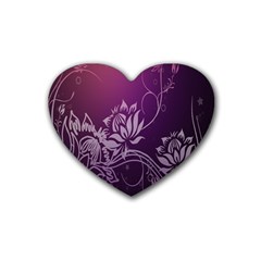 Purple Lotus Rubber Coaster (Heart) 