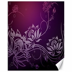 Purple Lotus Canvas 11  x 14  