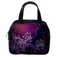 Purple Lotus Classic Handbags (One Side)