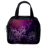 Purple Lotus Classic Handbags (2 Sides) Back