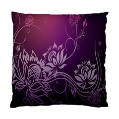 Purple Lotus Standard Cushion Case (one Side) by Nexatart