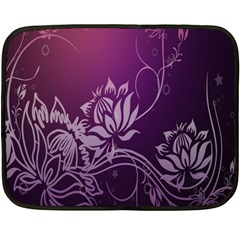 Purple Lotus Fleece Blanket (mini) by Nexatart