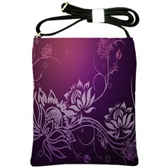 Purple Lotus Shoulder Sling Bags