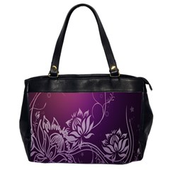 Purple Lotus Office Handbags (2 Sides) 