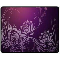 Purple Lotus Fleece Blanket (Medium) 