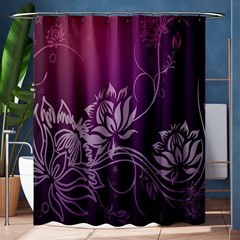 Purple Lotus Shower Curtain 60  x 72  (Medium) 