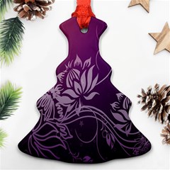 Purple Lotus Christmas Tree Ornament (Two Sides)