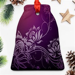 Purple Lotus Bell Ornament (Two Sides)