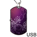 Purple Lotus Dog Tag USB Flash (Two Sides) Front