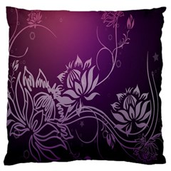 Purple Lotus Large Cushion Case (Two Sides)