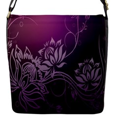 Purple Lotus Flap Messenger Bag (S)