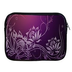 Purple Lotus Apple iPad 2/3/4 Zipper Cases