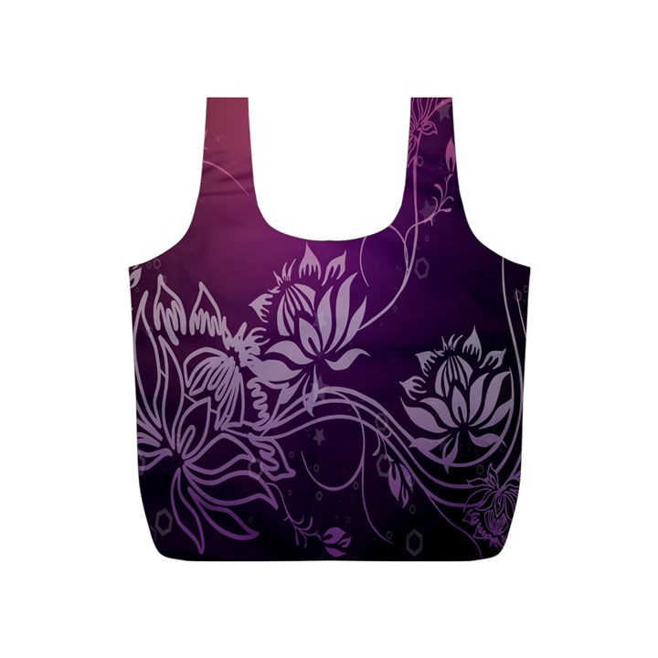 Purple Lotus Full Print Recycle Bags (S) 