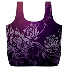 Purple Lotus Full Print Recycle Bags (L) 