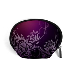 Purple Lotus Accessory Pouches (small)  by Nexatart