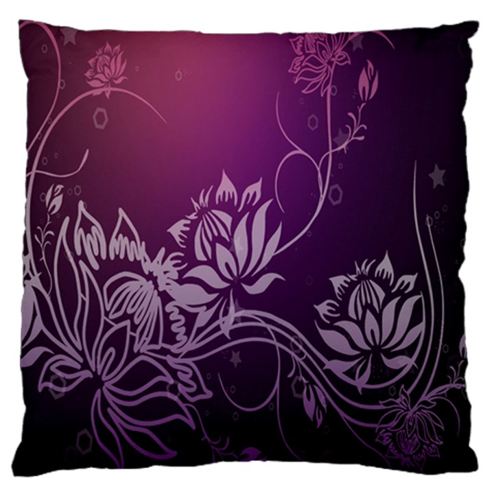 Purple Lotus Standard Flano Cushion Case (One Side)