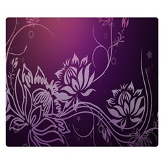 Purple Lotus Double Sided Flano Blanket (Small) 