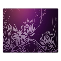 Purple Lotus Double Sided Flano Blanket (Large) 