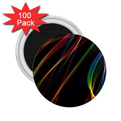 Rainbow Ribbons 2 25  Magnets (100 Pack)  by Nexatart