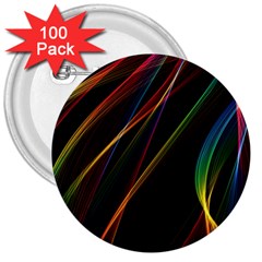 Rainbow Ribbons 3  Buttons (100 Pack)  by Nexatart