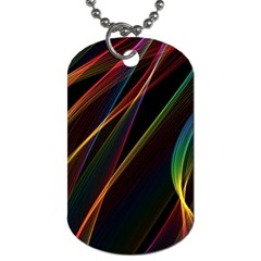 Rainbow Ribbons Dog Tag (one Side) by Nexatart