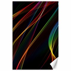 Rainbow Ribbons Canvas 24  X 36  by Nexatart