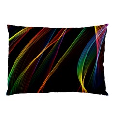 Rainbow Ribbons Pillow Case by Nexatart