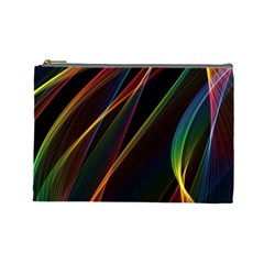 Rainbow Ribbons Cosmetic Bag (large)  by Nexatart