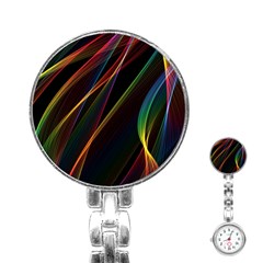 Rainbow Ribbons Stainless Steel Nurses Watch by Nexatart