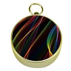 Rainbow Ribbons Gold Compasses by Nexatart