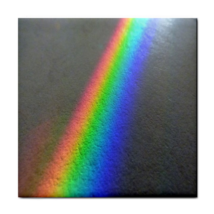 Rainbow Color Spectrum Solar Mirror Tile Coasters