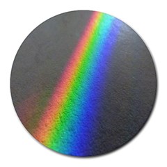 Rainbow Color Spectrum Solar Mirror Round Mousepads by Nexatart